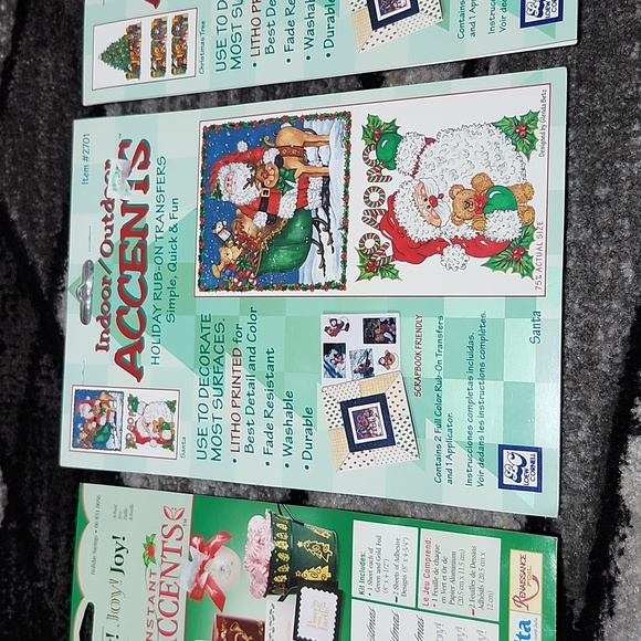 VINTAGE 1997 LOEW CORNELL INDOOR OUTDOOR HOILDAY RUB-ON TRANSFERS BUNDLE - Picture 3 of 16